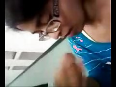 Chandigarh teen girlfriend gets cum all over her body after blowjob